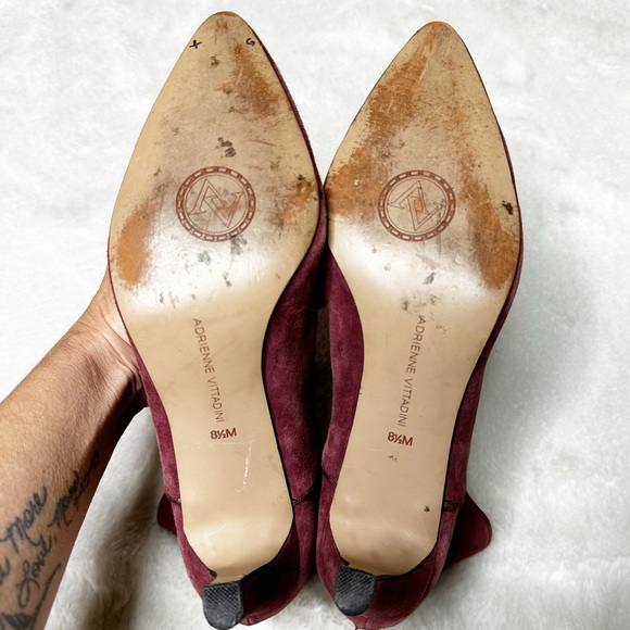 Adrienne Vittadini Shaye Suede Pointed Toe Ankle Booties Ox Women’s Sz 8.5 - Picture 7 of 12